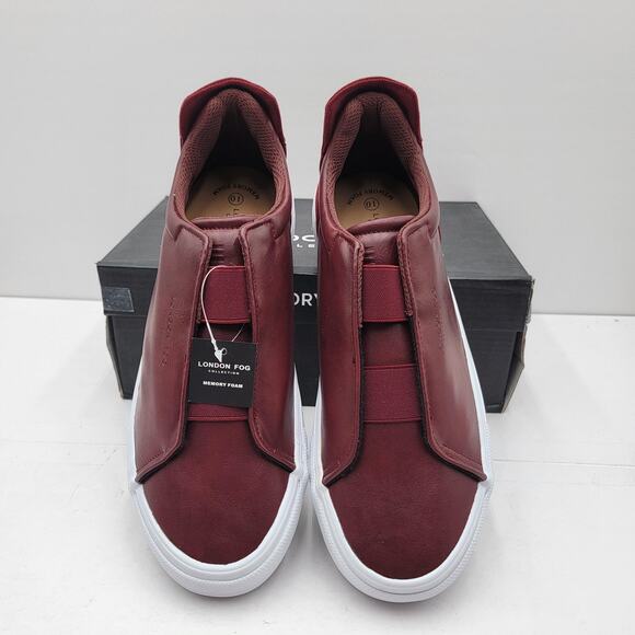 London Fog Shoes Mens Size 10M Red Cabernet Francis Slip On Memory Foam Comfort main image 5